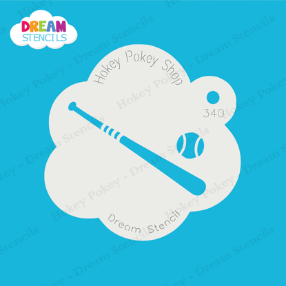 Picture of Baseball Bat - Mylar Stencil - 340
