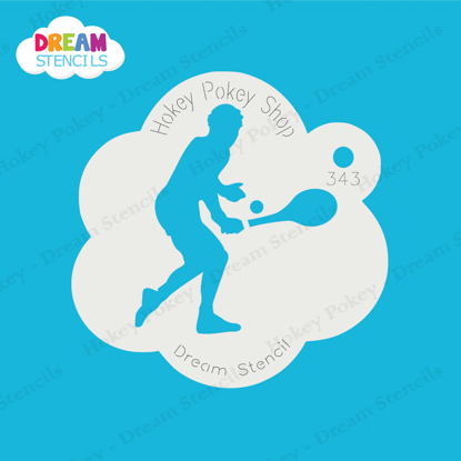 Picture of Tennis Player - Mylar Stencil - 343