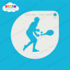 Picture of Tennis Player - Mylar Stencil - 343
