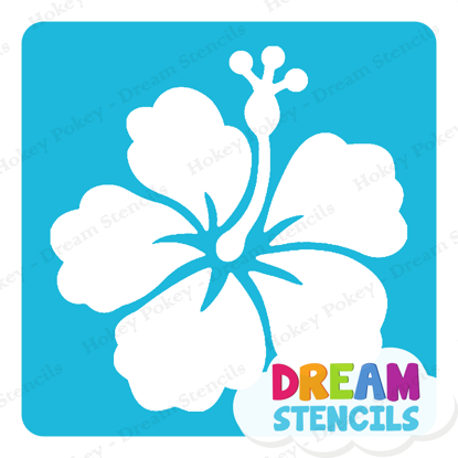 Picture of Exotic Hibiscus  - Vinyl Stencil - 304