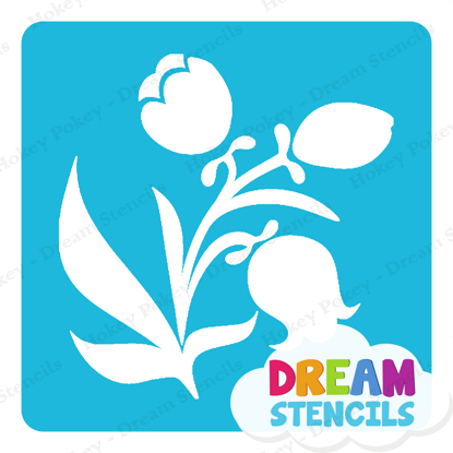 Picture of Tulips with Leaves - Vinyl Stencil - 307