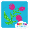 Picture of Tulips with Leaves - Vinyl Stencil - 307