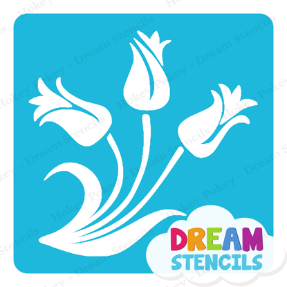 Picture of Bunch of Tulips - Vinyl Stencil - 308