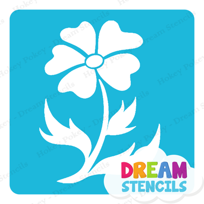 Picture of Heart Flower - Vinyl Stencil - 312