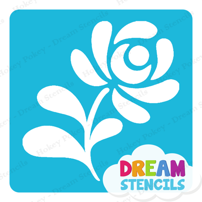 Picture of Tear Drop Rose - Vinyl Stencil - 313