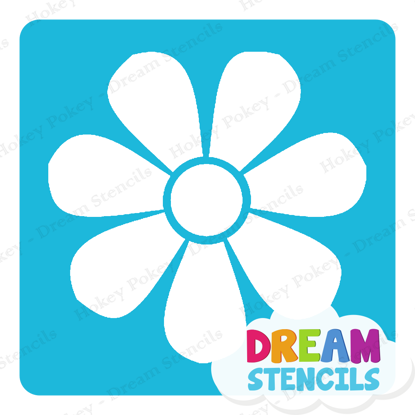 Picture of 7 Petals Flower - Vinyl Stencil - 317