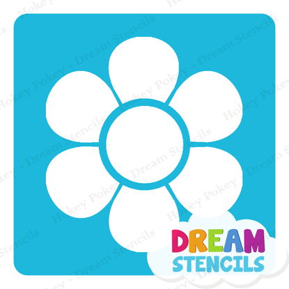 Picture of 6 Petals Flower - Vinyl Stencil - 318