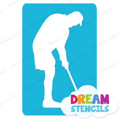 Picture of Golf Putting - Vinyl Stencil - 342