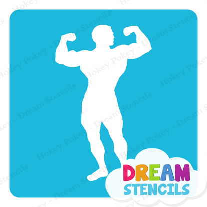 Picture of Bodybuilder - Vinyl Stencil - 337