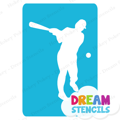 Picture of Baseball Player - 1 - Vinyl Stencil - 346