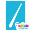 Picture of Baseball Bat - Vinyl Stencil - 348