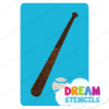 Picture of Baseball Bat - Vinyl Stencil - 348