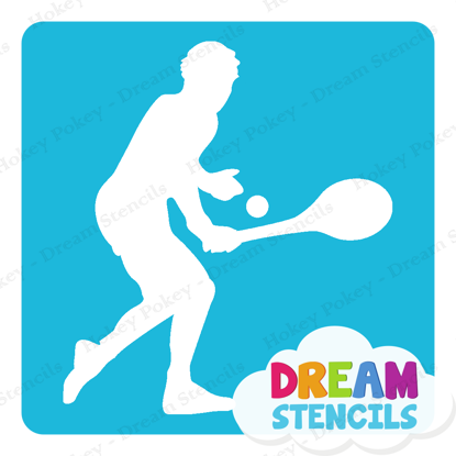 Picture of Tennis Player - Vinyl Stencil - 351