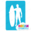 Picture of Surfer -2 - Vinyl Stencil - 355