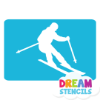 Picture of Mountain skiing - Vinyl Stencil - 344