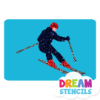 Picture of Mountain skiing - Vinyl Stencil - 344